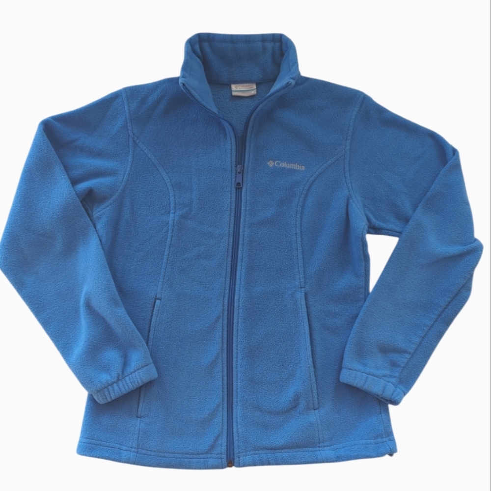 Columbia Sportswear Co. Fleece Zip Front Jacket MEDIUM Blue